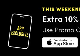 App Exclusive | This Weekend Only! | Extra 10% Off Your In-App Purchase* | Use Promo code CELEBRATEX10 | Download on the App Store >
