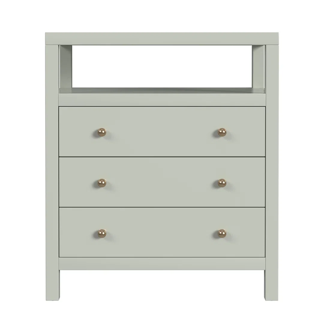 Celine 3-Drawer Acacia Nightstand