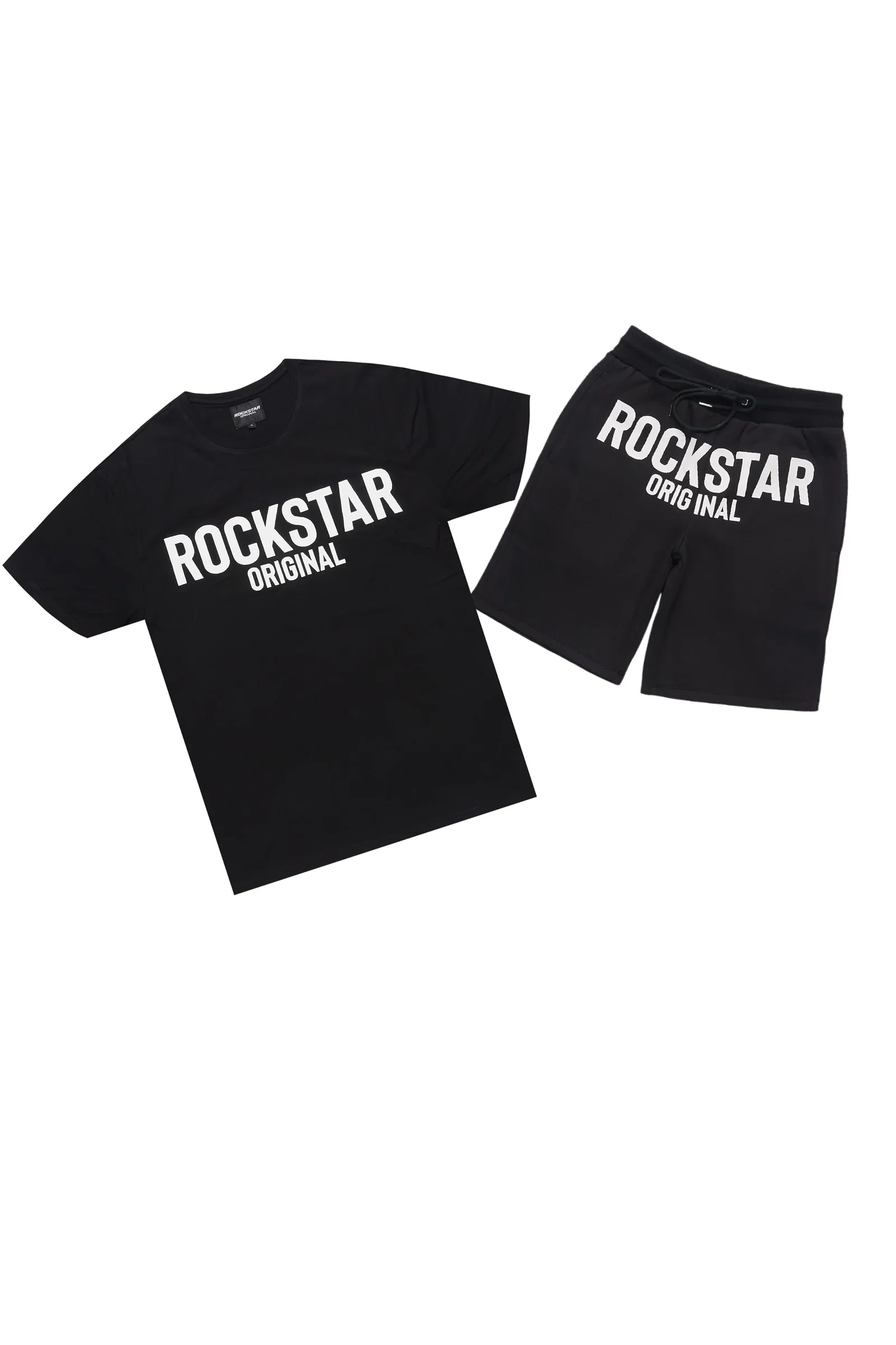 Image of Sana Black/White T-Shirt Short Set