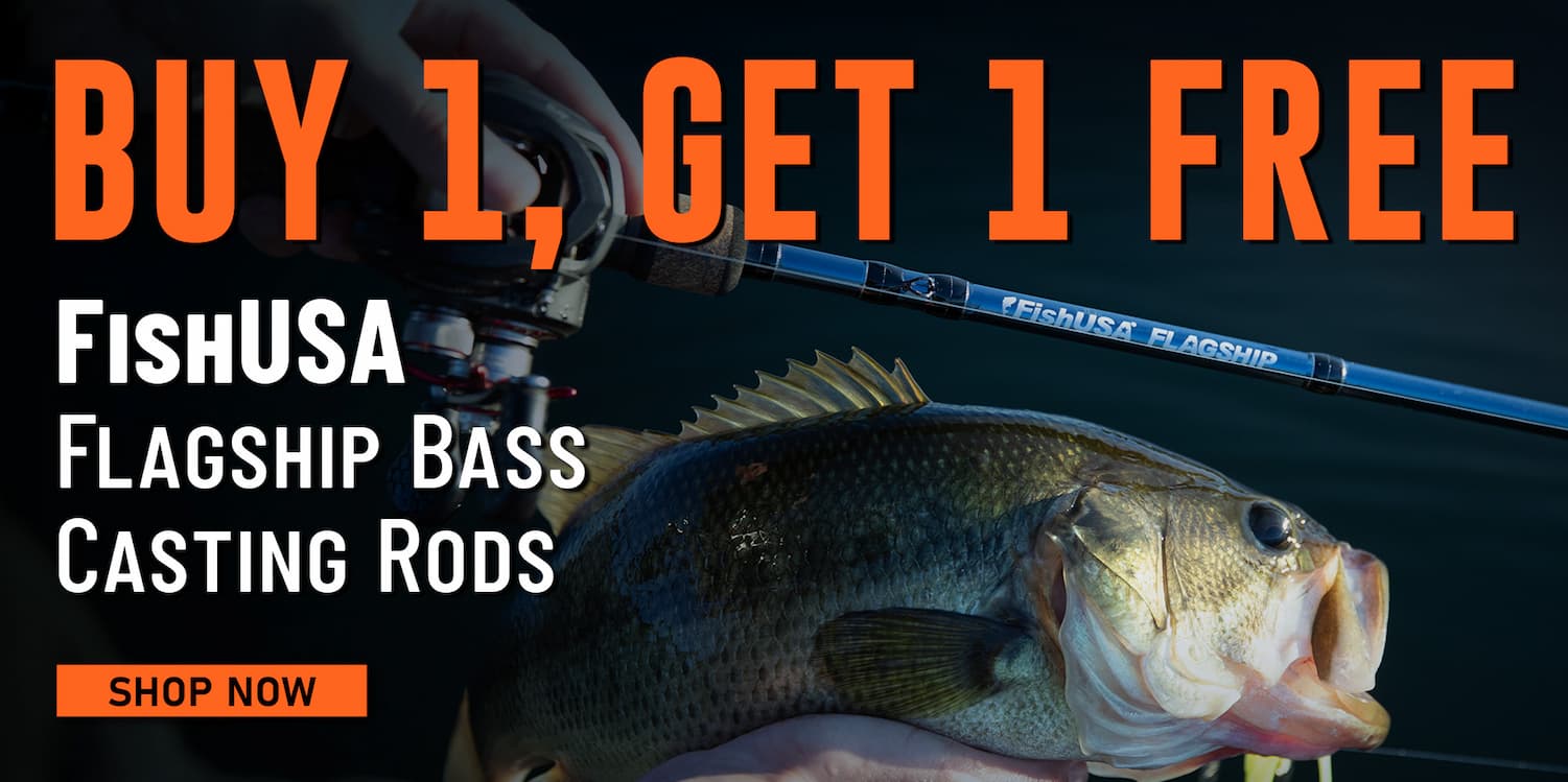 Buy 1, Get 1 Free FishUSA Flagship Bass Casting Rods Shop Now