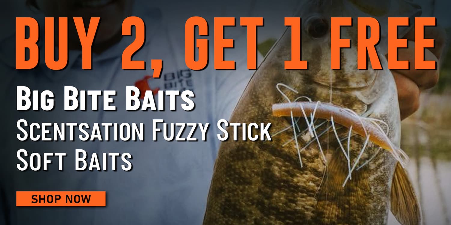Buy 2, Get 1 Free Big Bite Baits Scentsation Fuzzy Stick Soft Baits Shop Now