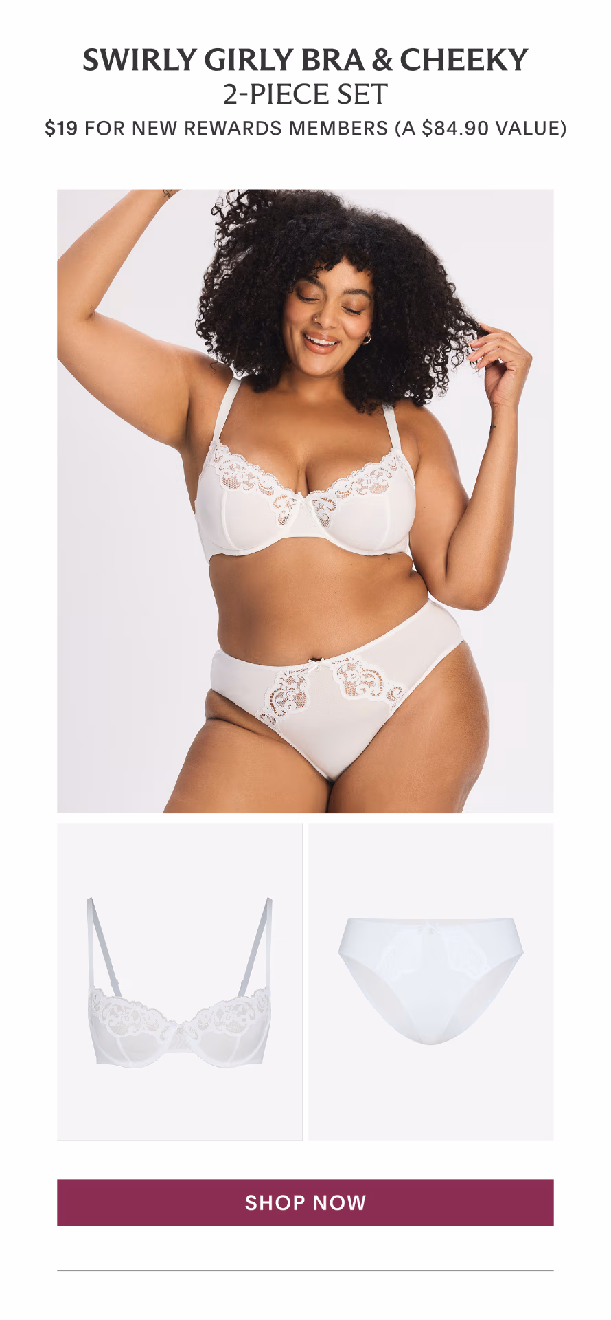 Swirly Girly Bra & Cheeky 2-Piece Set