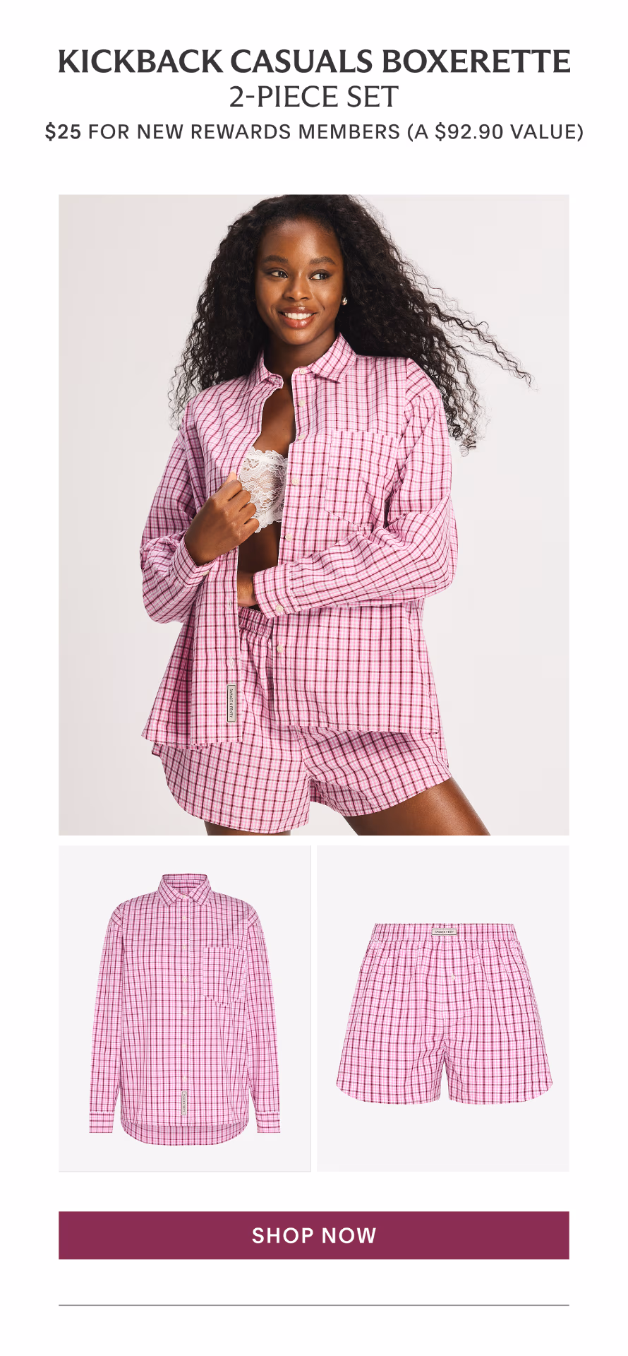 Kickback Casuals Boxerette 2-Piece Set