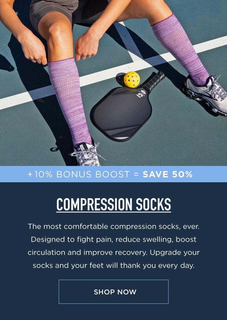 SAVE 50% COMPRESSION SOCKS SHOP NOW