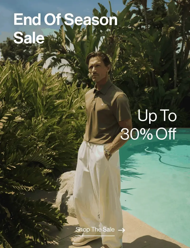 End of season sale. Up to 30% off. Shop the sale.