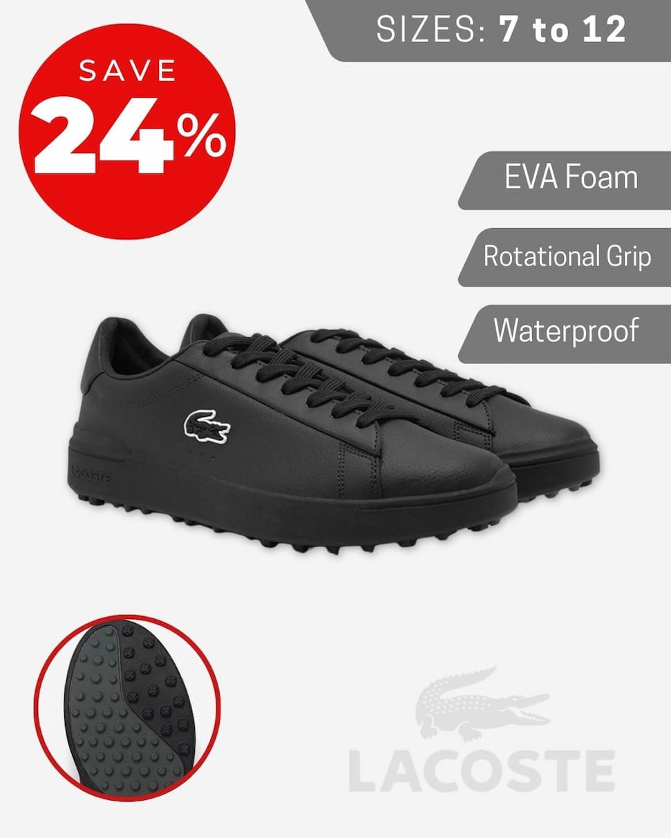 Lacoste Mens Carnaby Water Resistant Cushioned Leather Golf Shoes