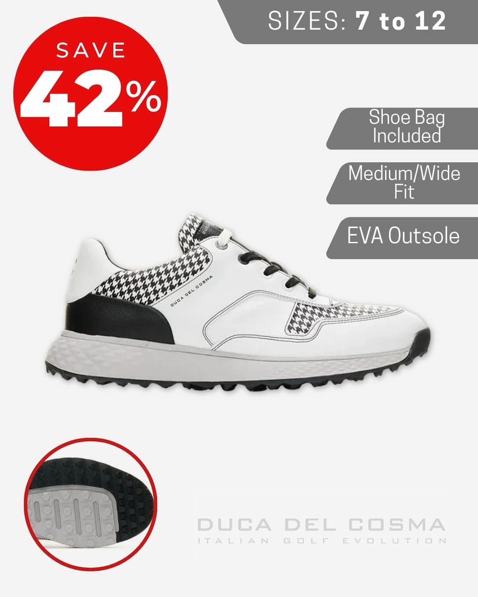 Duca Del Cosma Mens Pagani Waterproof Recyclable Golf Shoes