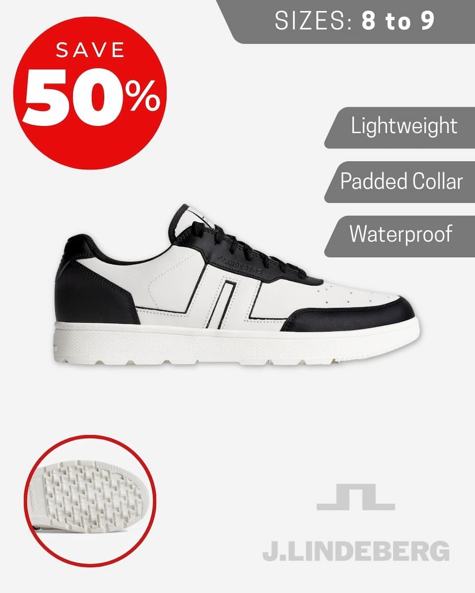 J.Lindeberg Mens Ace Low-Top Sneaker Waterproof Golf Shoes