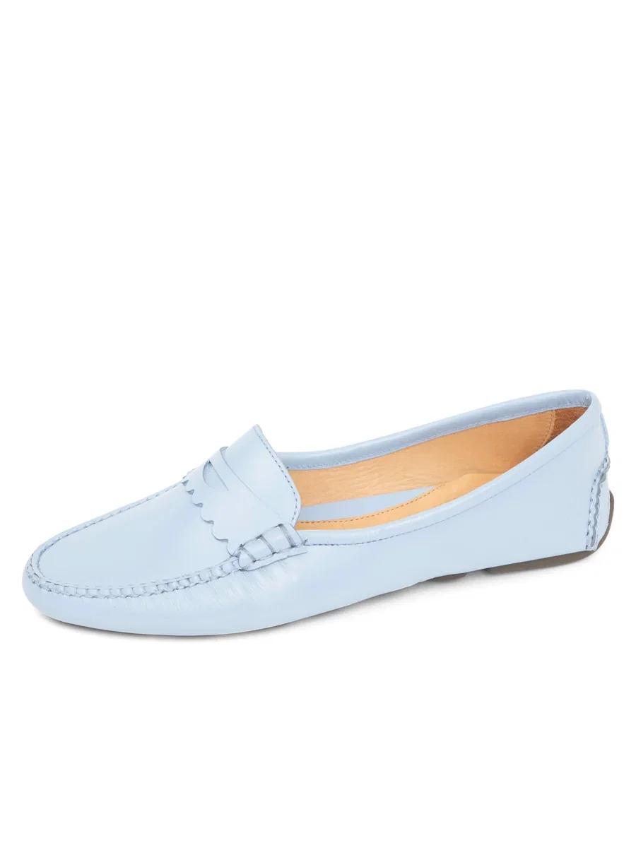 Image of Janet Scalloped Penny Loafer Driving Shoe