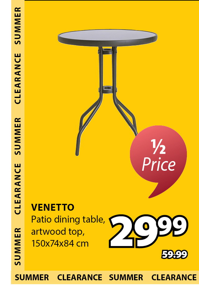 VENETTO Patio dining table | 1/2 Price