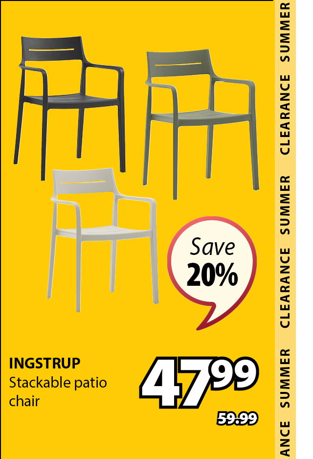 INGSTRUP Stackable patio chair | Save 20%