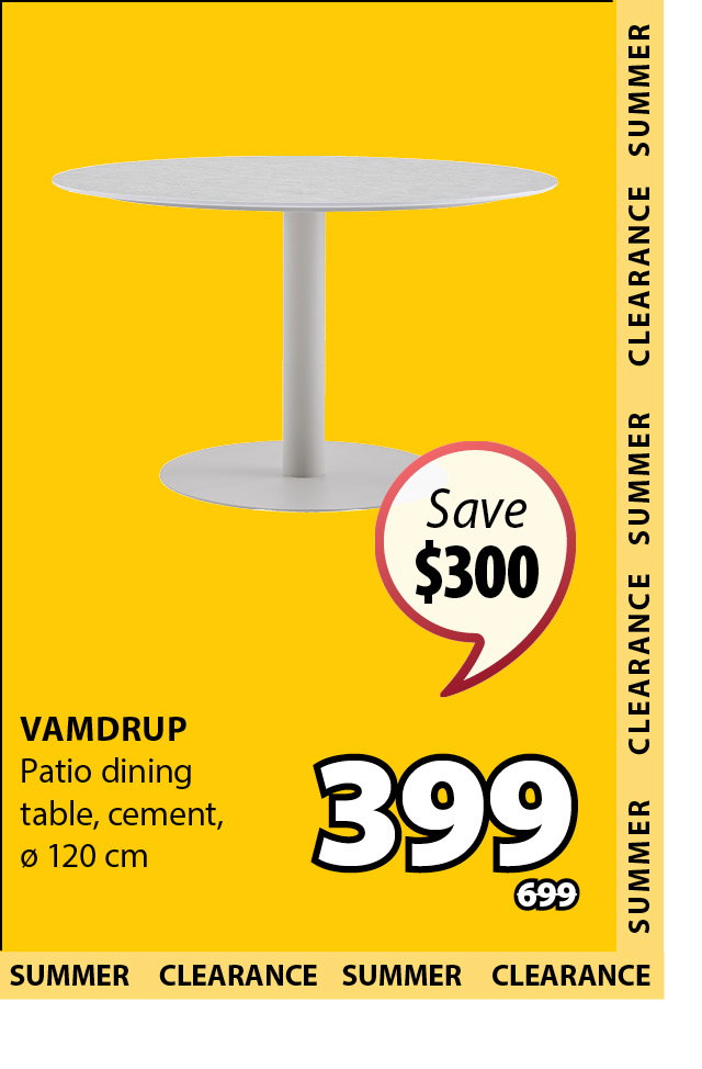 VAMDRUP Patio dining table | Save $300