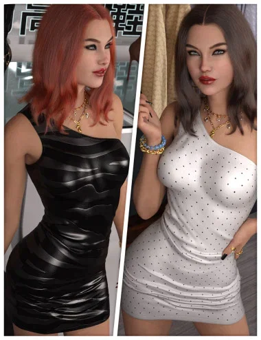 Fashionable Textures for dForce SU One Shoulder Mini Dress
