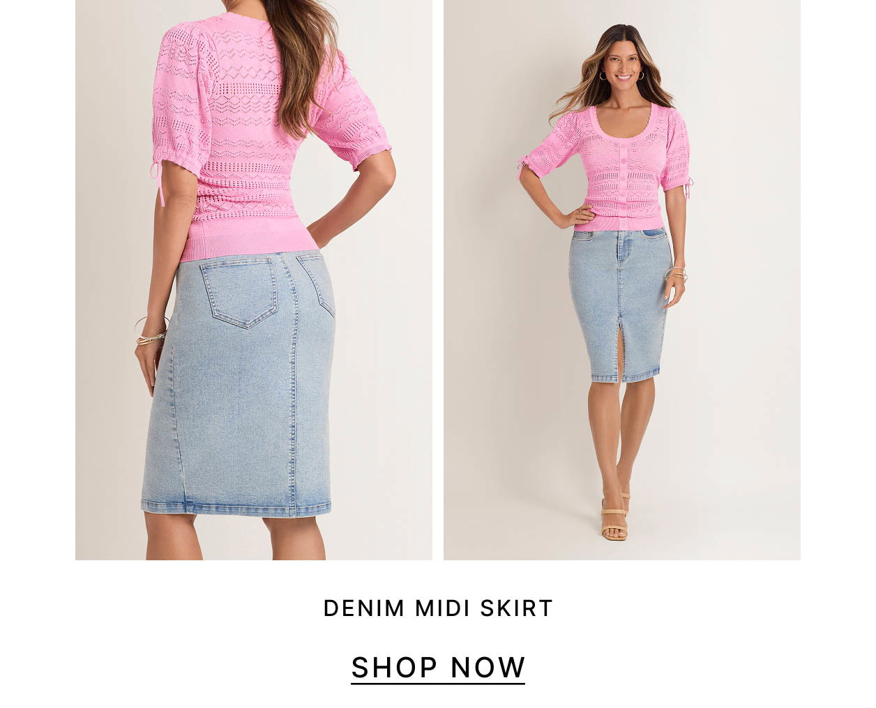 Denim Midi Skirt