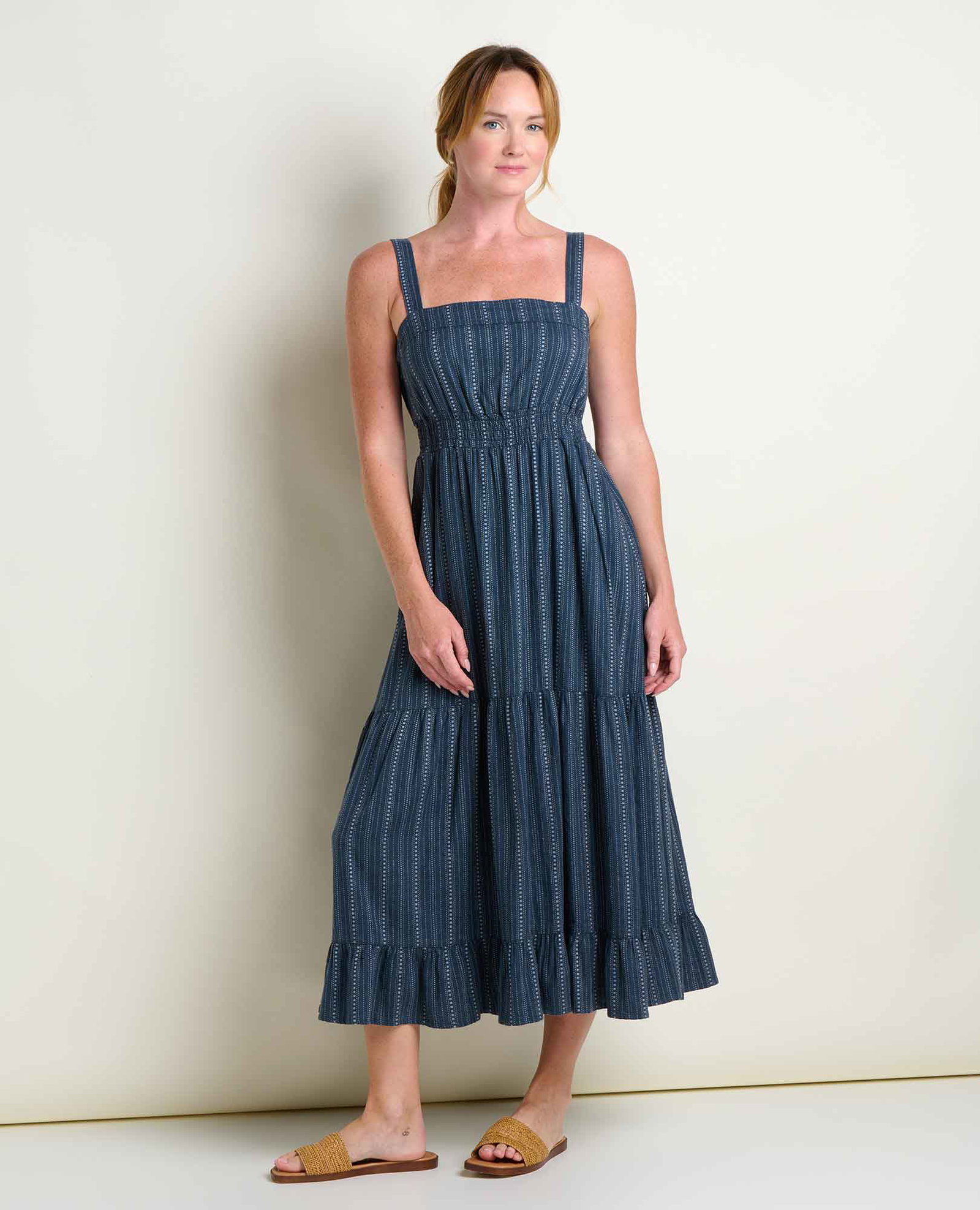 Image of Taj Hemp Tiered Midi Dress
