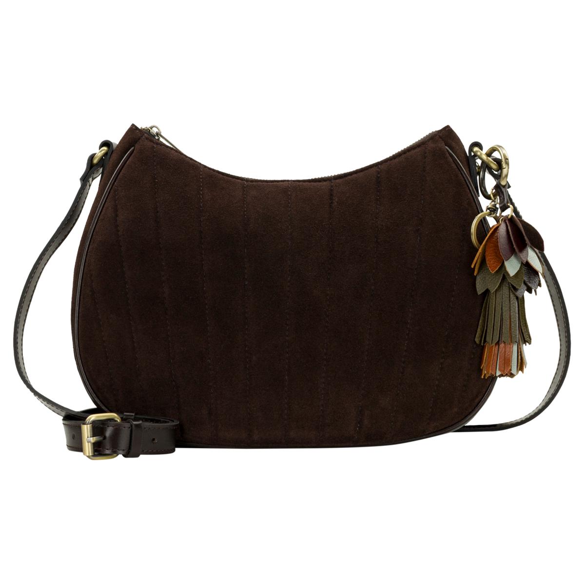 Patricia Nash Sascha Leather Hobo Bag with Flower Tassel