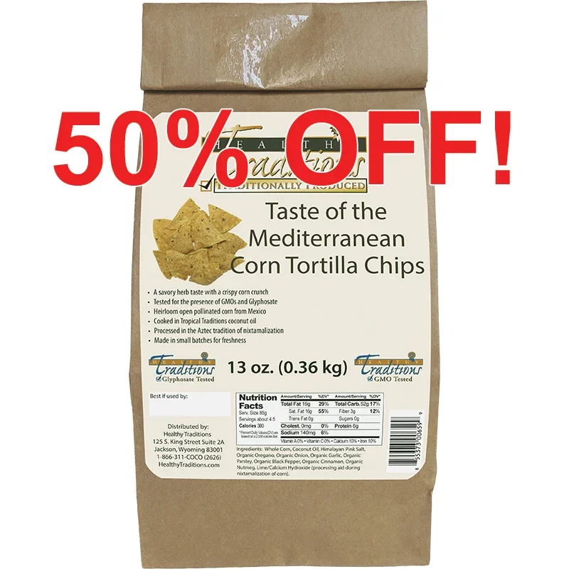 Image of Taste of the Mediterranean Tortilla Chips 13 oz. - Cónico Cremoso
