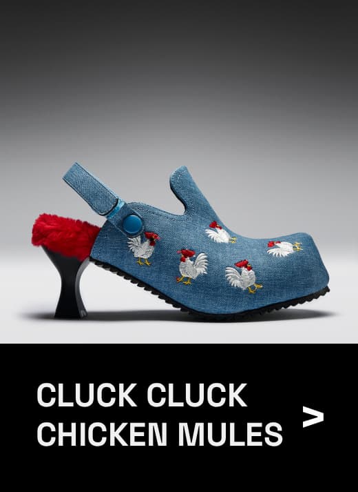 Cluck Cluck Chicken Mules- Denim