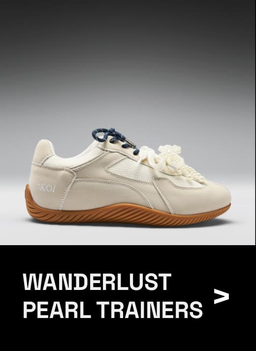 Wanderlust Flat Pearl Trainers - Ivory