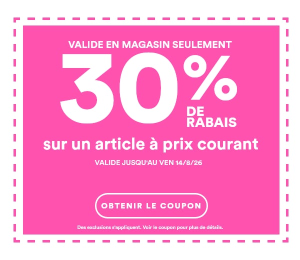 Coupon illustré – Cliquez ici pour obtenir votre coupon – Des exclusions s’appliquent. Voir le coupon pour obtenir des détails.