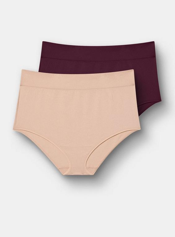 2-Pack Seamless Rib Brief Panty