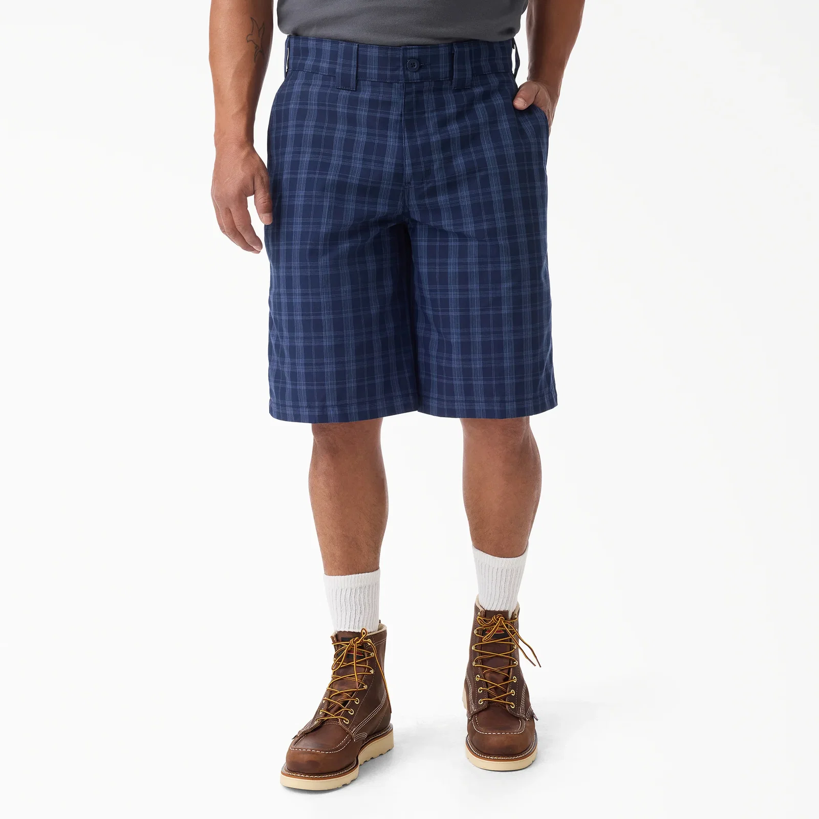 Image of Plaid Work Shorts