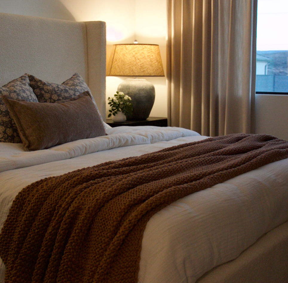 Angled View of Bed with Window Image