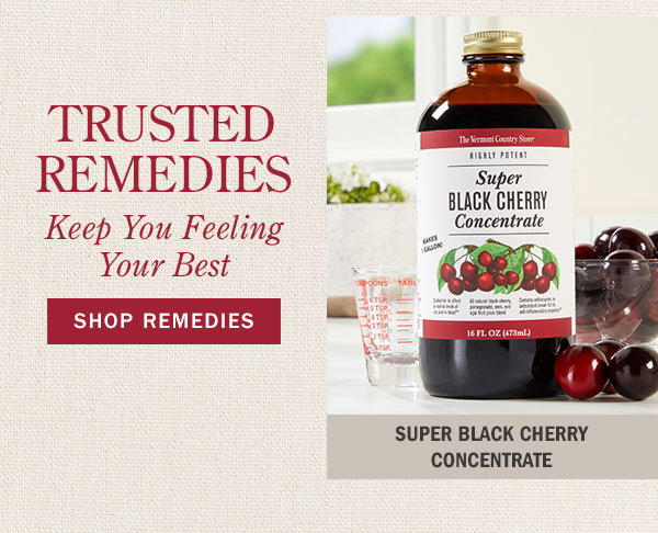 Trusted Remedies to Keep You Feeling Your Best. Super Black Cherry Concentrate. Shop Remedies. Super Black Cherry Concentrate Tonic, 16 Ounce Bottle