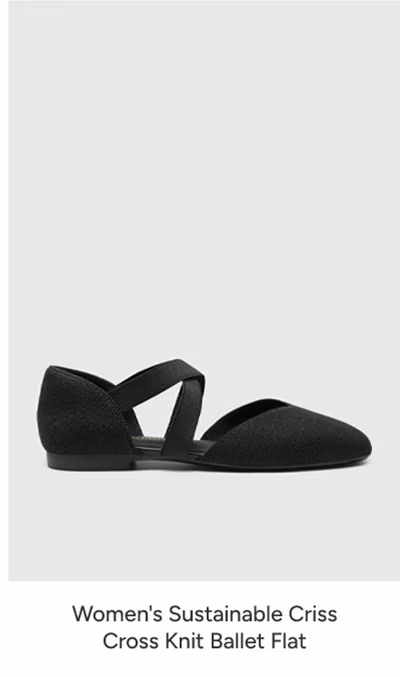 Women's Sustainable Criss Cross Ballet Flat