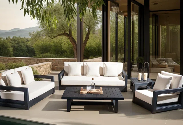 Metal-Frame Outdoor Sofas