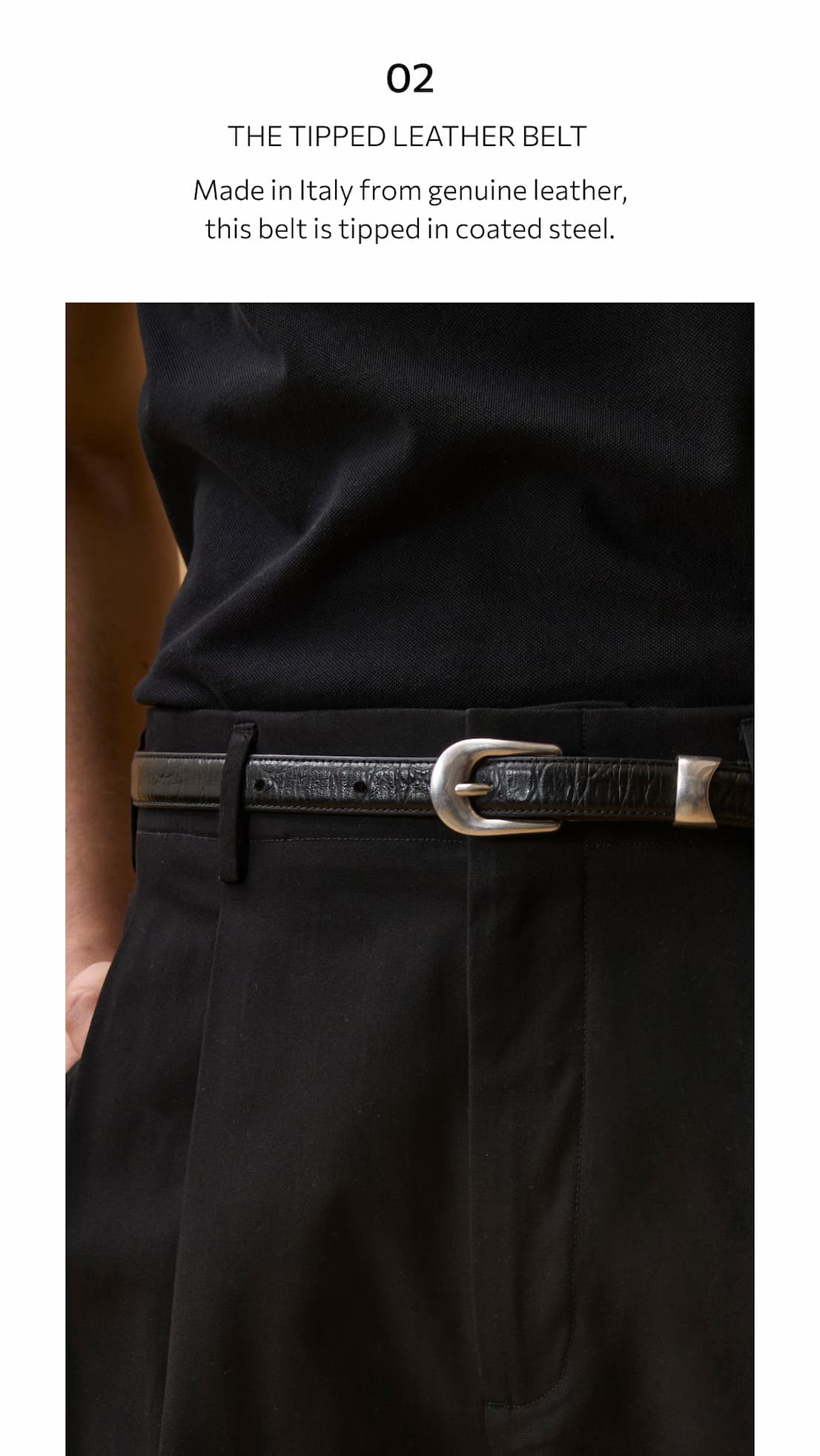 SHOP THE TIPPED LEATHER BELT