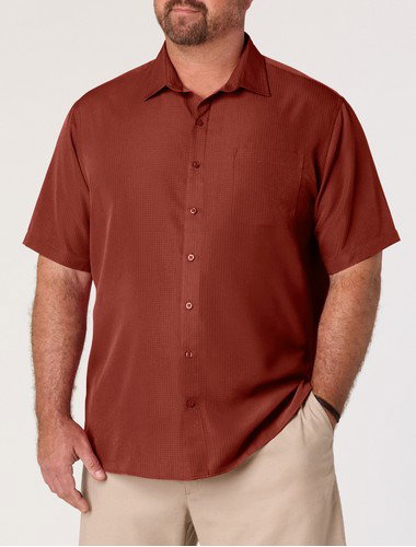 Microfiber Comfort Grid Sport Shirt