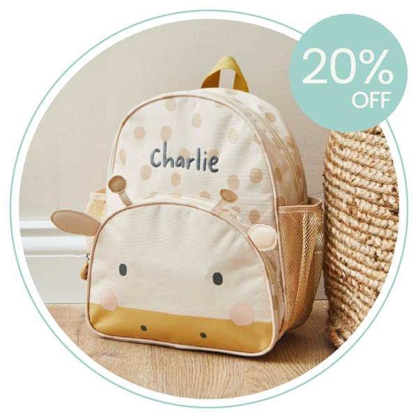 Personalised Giraffe Medium Backpack