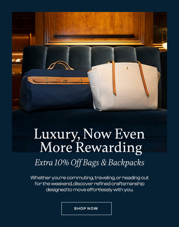 Shop Extra 10% Off Bags & Backpacks