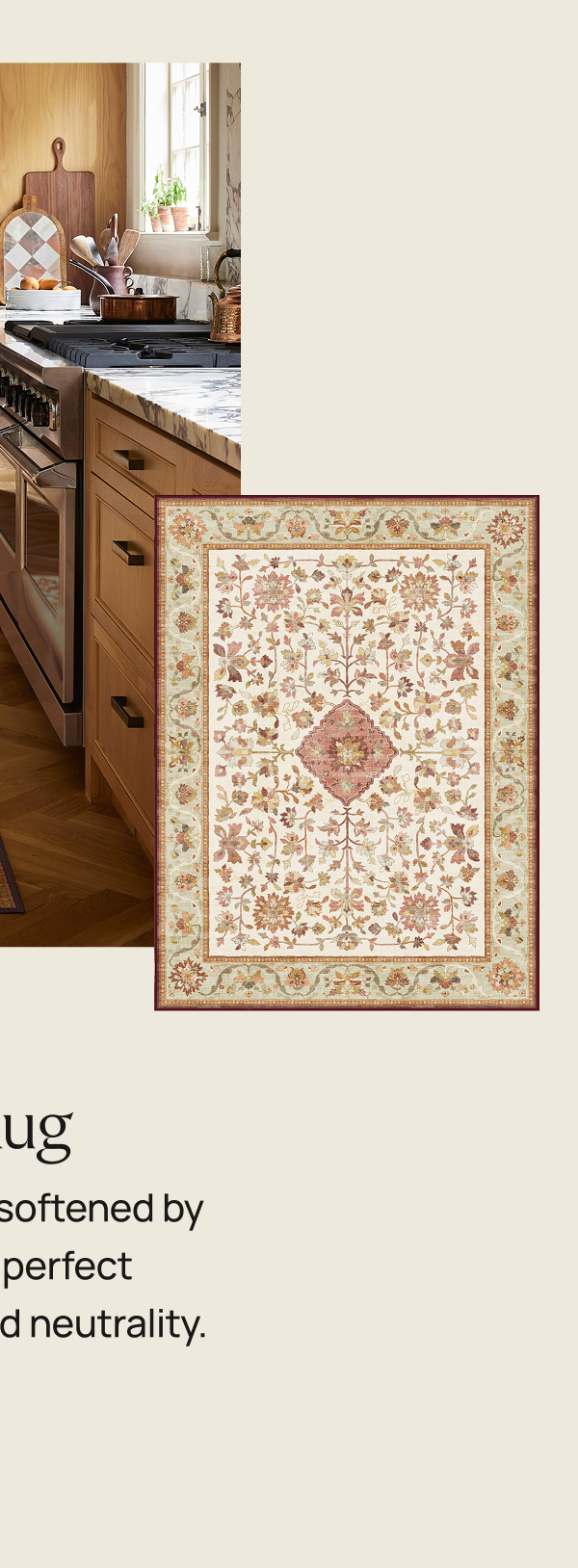 Mina Warm Cream & Rust Rug 