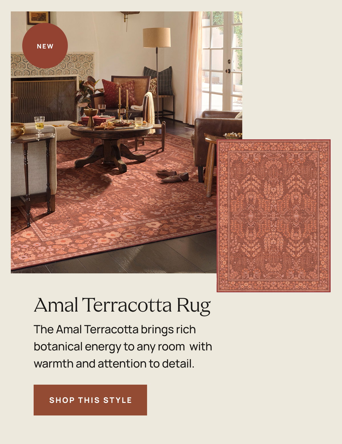Amal Terracotta Rug  | Shop This Style 