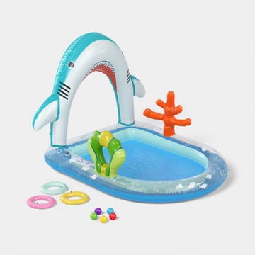 Sun Quad Shark Park Play Center Outdoor Inflatable Water Toy - Open Box