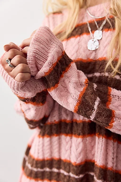 Sheer Luck Striped Pullover