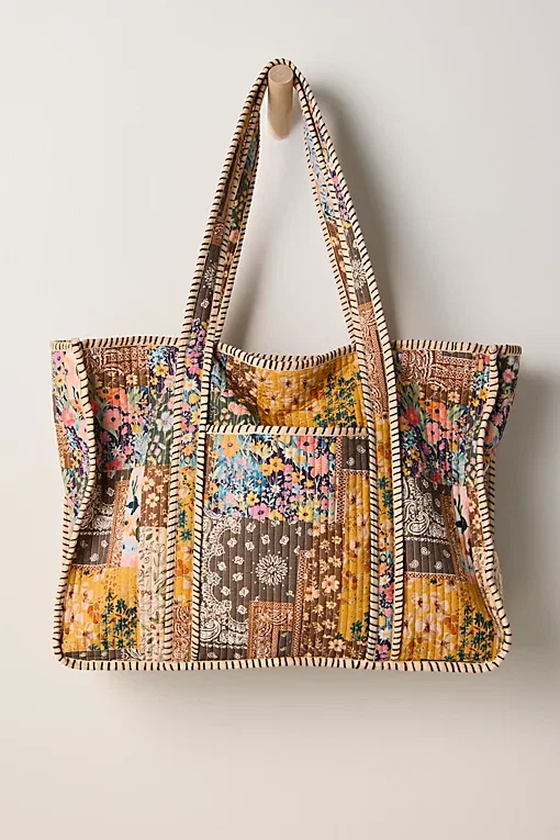 Distorted Quilt Tote Bag
