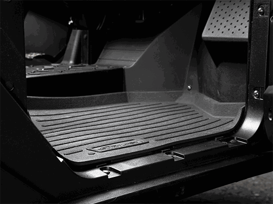 FLOOR LINERS -  Precision-molded to your UTV's exact floor dimension. Waterproof, stain-resistant material handles the elements. BPA-free, non-toxic materials with zero chemical smell. SHOP NOW