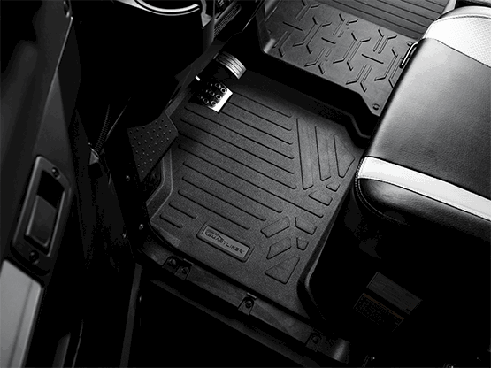 FLOOR LINERS -  Simply remove and hose off for a fresh look every ride. Textured surface keeps liners firmly in place on the trail. Built to last and backed by a lifetime guarantee. SHOP NOW
