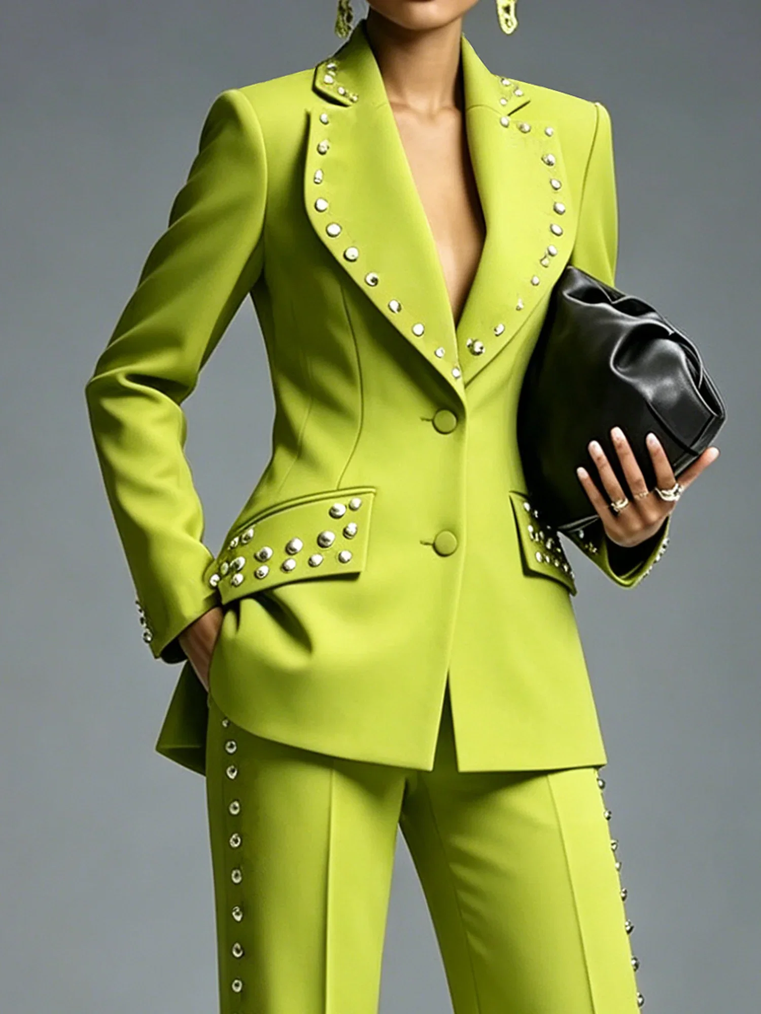 Urban Plain Lapel Collar Blazer