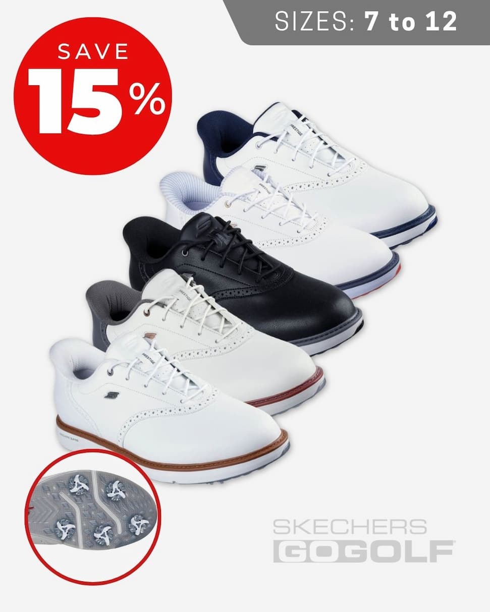 Skechers Mens Slip-ins GO GOLF Prestige Leather Waterproof Golf Shoes