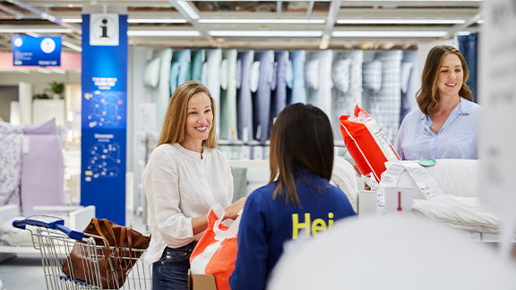 Woman shopping in IKEA store