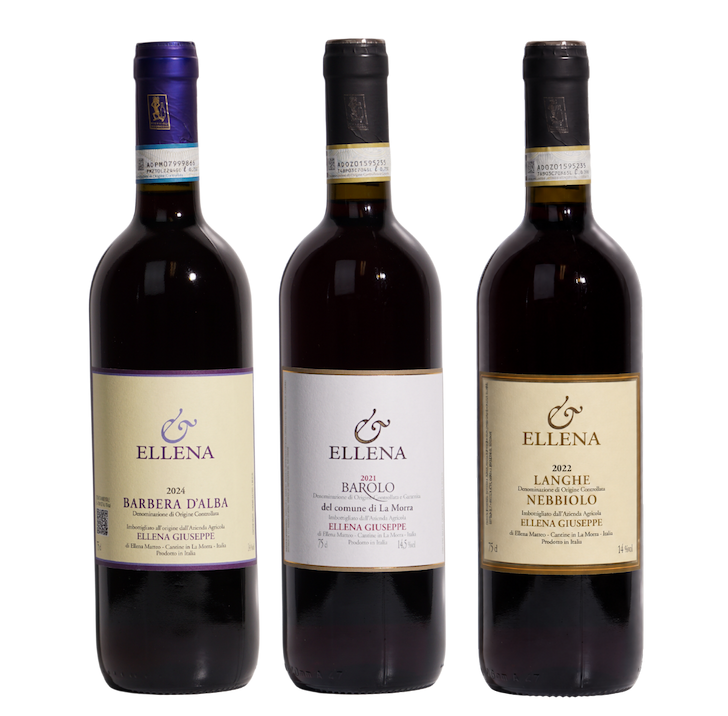 Ellena Giuseppe Piedmont Red Wine 3-Pack