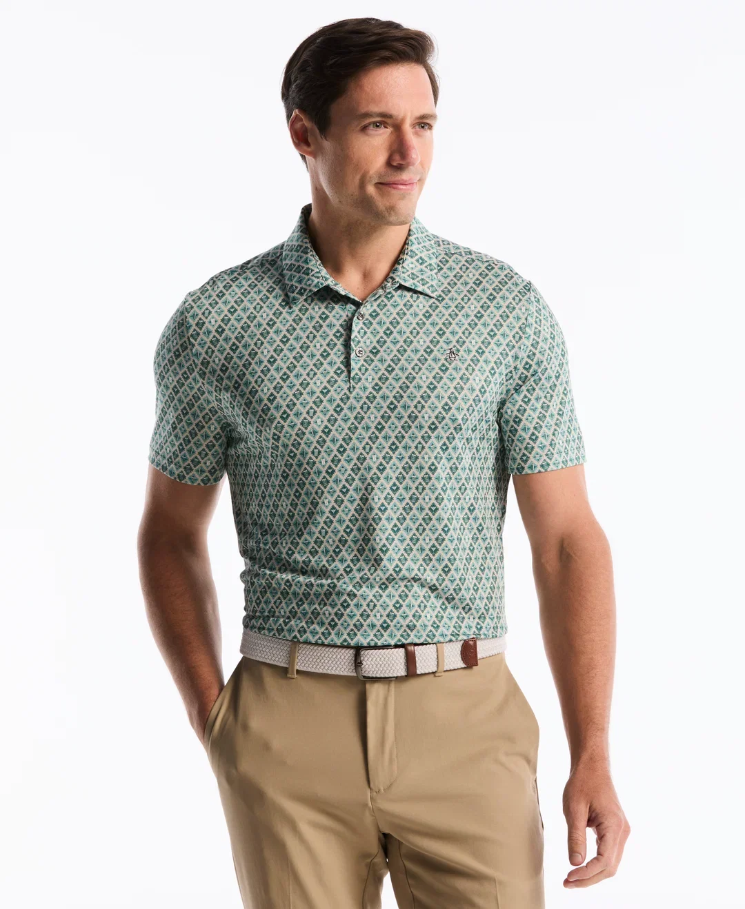 Batik Cocktail Print Polo