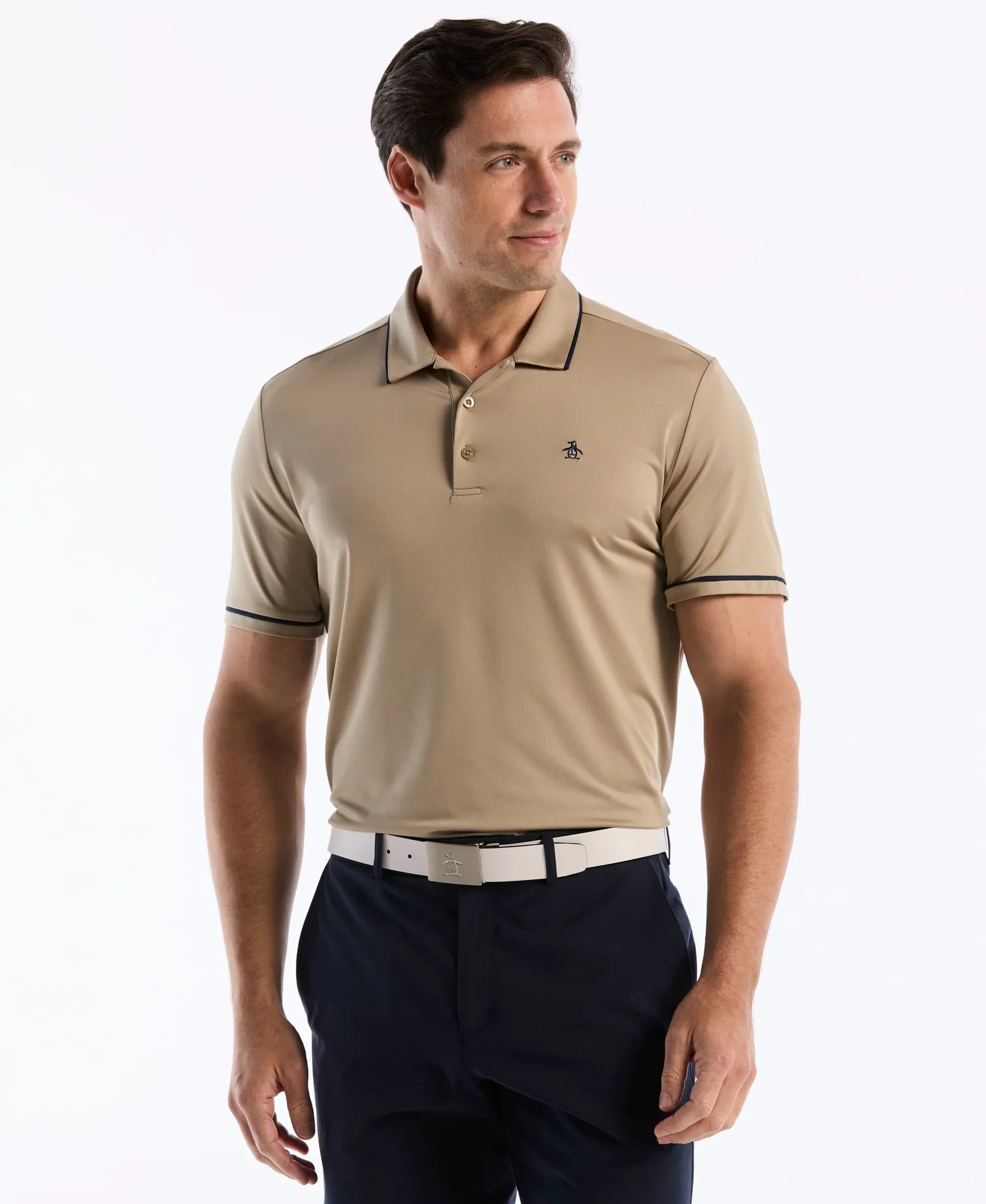 Contrast Tipping Solid Golf Polo