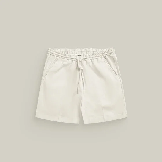 Stretch cotton drawstring shorts