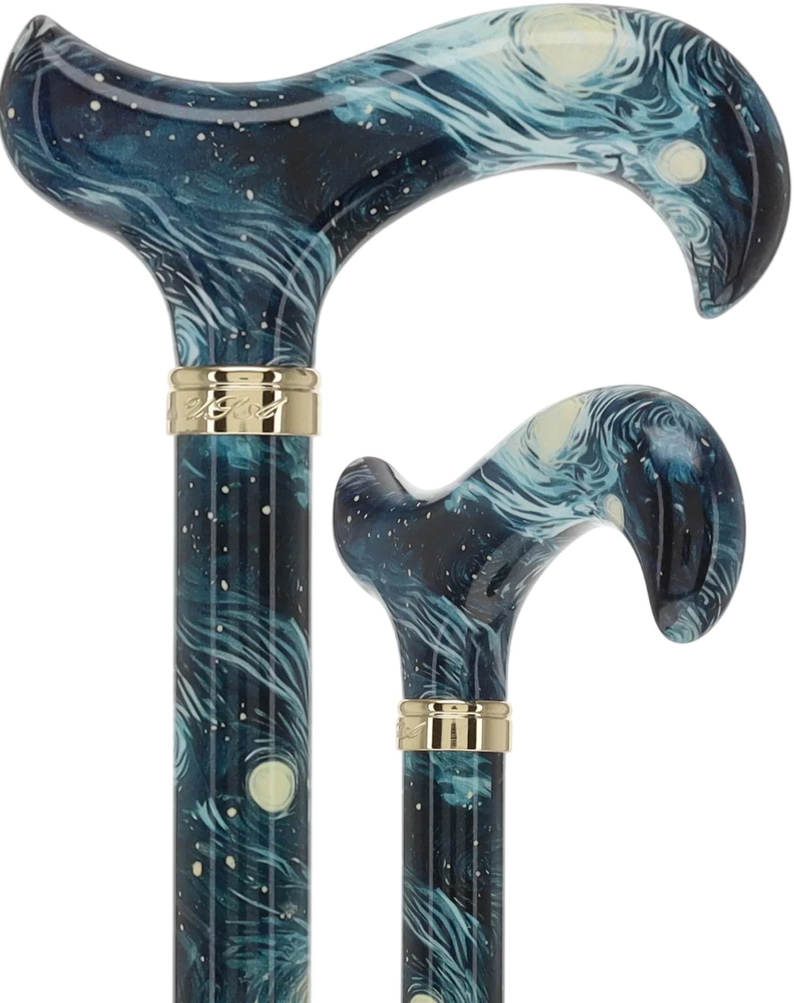 Image of The Stellar Universe Designer Cane:  Patterned Derby Handle