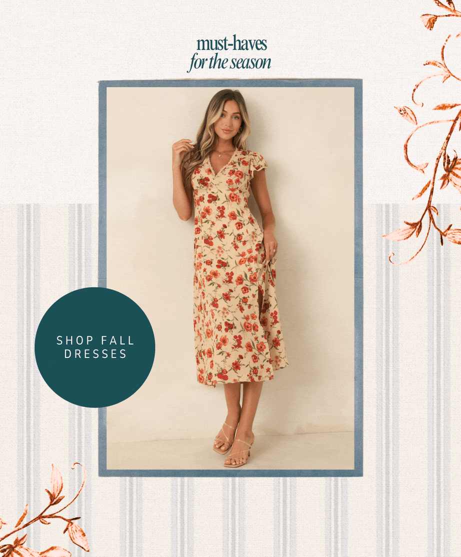 "Must-haves for the season. Shop Fall dresses."